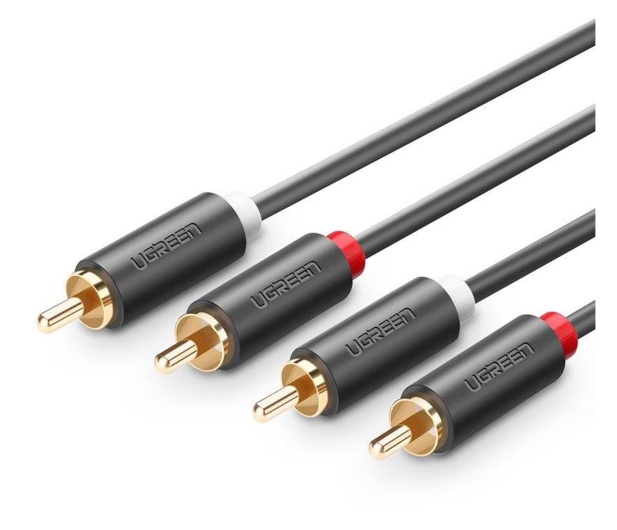UGREEN Przewód 2x RCA Cinch do 2x RCA Cinch AV104 2m czarny - 1501467 - zdjęcie 2